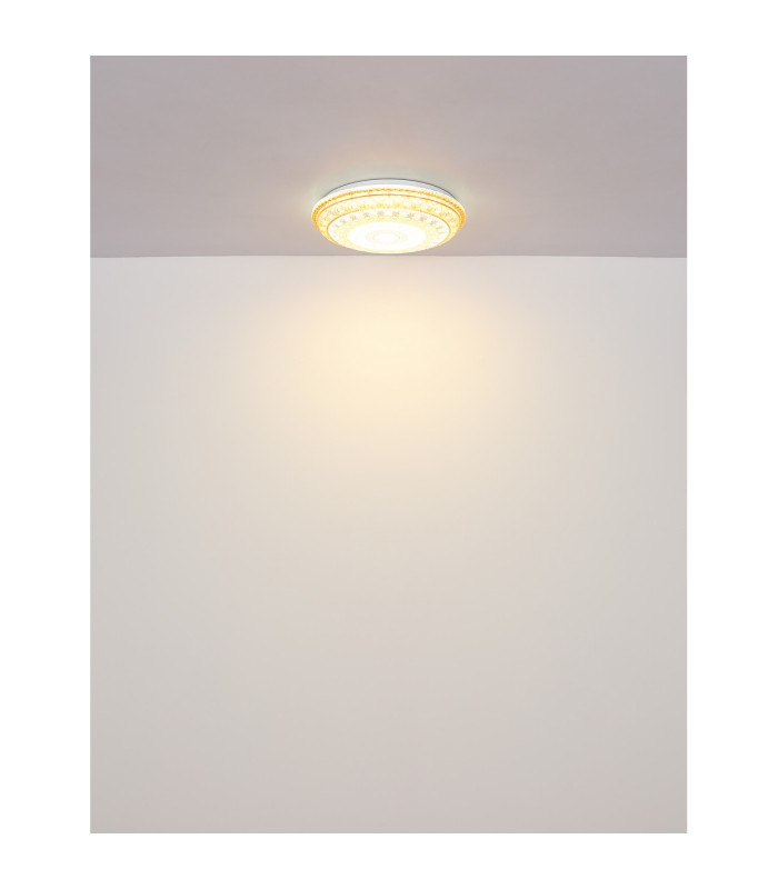 Lazaro Integrated LED Semi Flush Ceiling Light Amber LED 2700-6000K-8