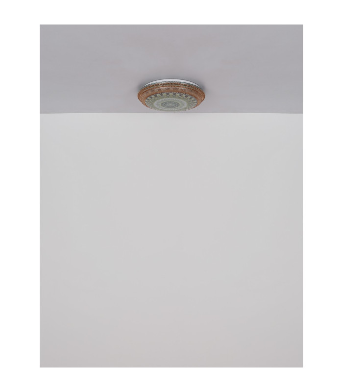 Lazaro Integrated LED Semi Flush Ceiling Light Amber LED 2700-6000K-9