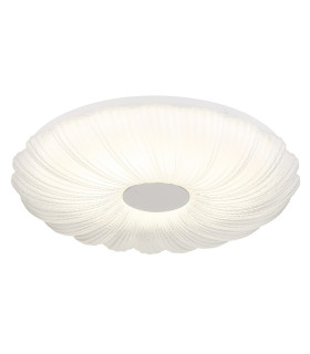Cavendish Patterned Glass Flush Ceiling Light White LED 2700-6000K-1