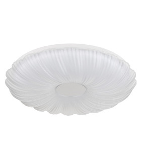 Cavendish Patterned Glass Flush Ceiling Light White LED 2700-6000K-2