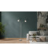 Daytona Multi Arm Floor Lamp Nickel Matt White Alabaster Optic Glass Shade 2x E14 3000K-2