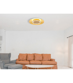 Tabea 50cm Integrated LED Semi Flush Ceiling Light Gold Colors LED 3000K-2