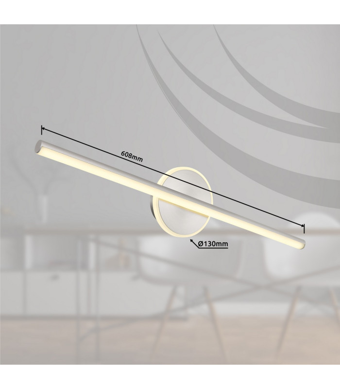 Pepe Bathroom Over Mirror Light Nickel Matt IP44 LED 4000K-6