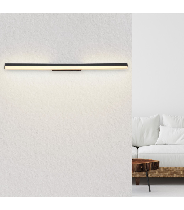 Sallo 80cm Integrated LED Wall Lamp Matt Black LED 3000-K-10
