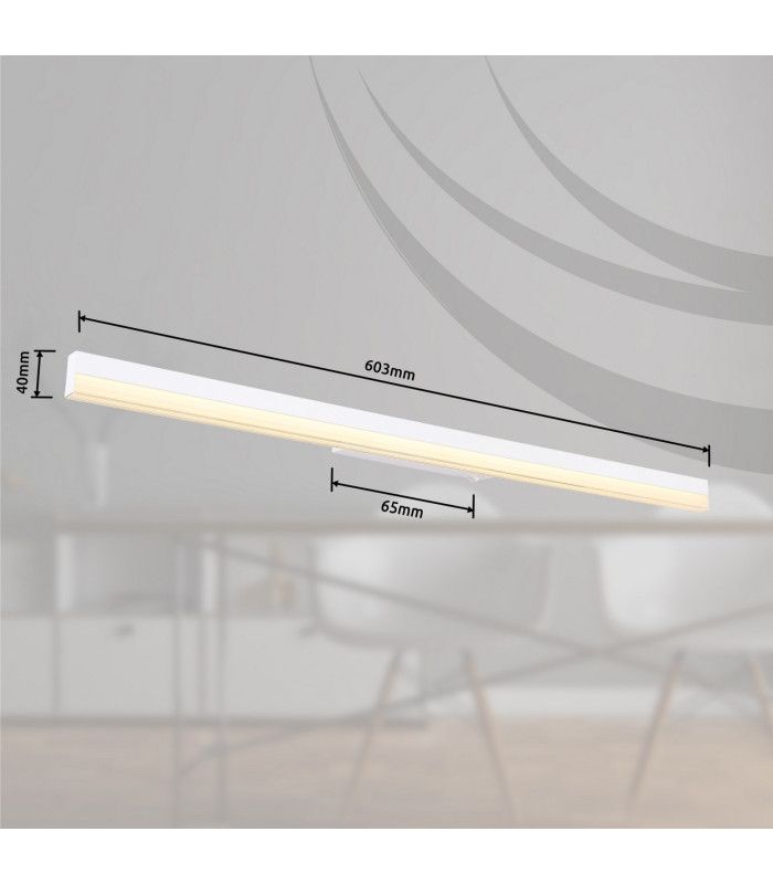 Sallo 80cm Integrated LED Wall Lamp White Matt LED 3000-K-8