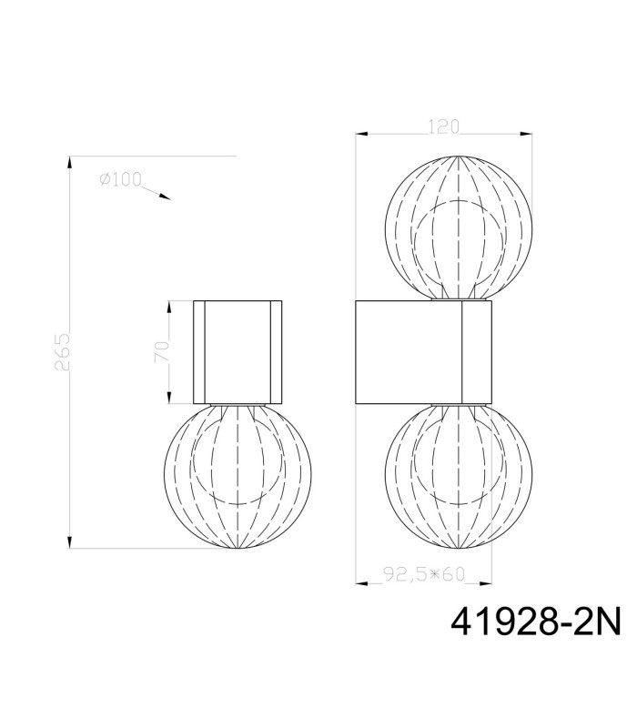 Ander Globe Wall Lights Matt IP44 Balls Clear Glass Shade 2x G9-7
