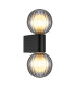 Ander Globe Wall Lights Matt Black IP44 Balls Smoke Glass Shade 2x G9-1
