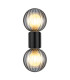 Ander Globe Wall Lights Matt Black IP44 Balls Smoke Glass Shade 2x G9-3