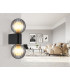 Ander Globe Wall Lights Matt Black IP44 Balls Smoke Glass Shade 2x G9-4