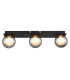Ander Globe Ceiling Light Matt Black IP44 Balls Smoke Glass Shade 3x G9-3