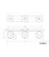 Ander Globe Ceiling Light Matt Black IP44 Balls Smoke Glass Shade 3x G9-6