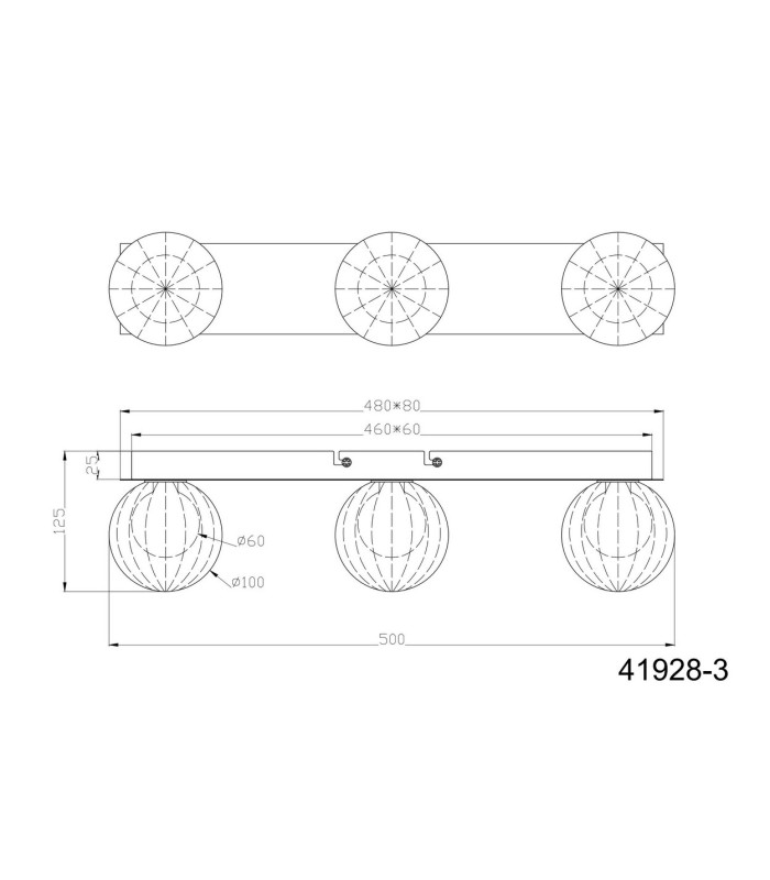 Ander Globe Ceiling Light Matt Black IP44 Balls Smoke Glass Shade 3x G9-6