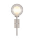 Ander Globe Wall Lights Nickel Matt IP44 Ball Clear Glass Shade 1x G9-3