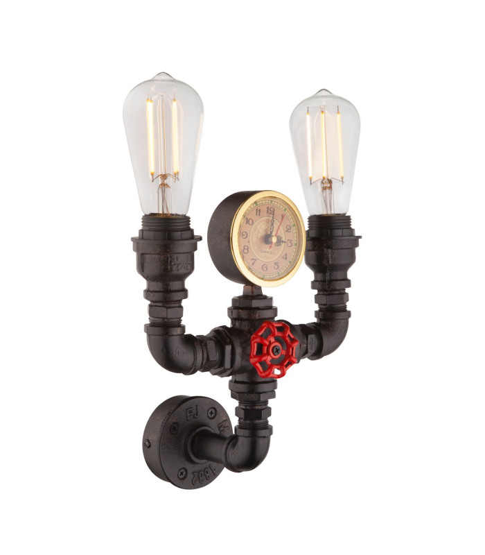 Bayuda Wall Lamp Black 2x E27-3