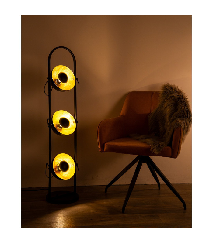 Ole Multi Arm Floor Lamp Black 3x E14-4