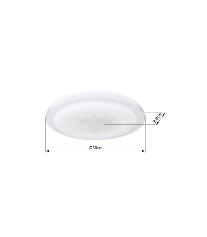 Magnifique Integrated LED Semi Flush Ceiling Light White LED Dimmable 3000-6500K Remote Control Tuya Smart-9