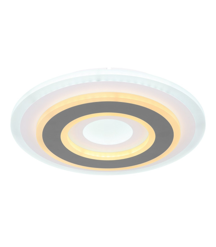 Sabatino 30cm Integrated LED Semi Flush Ceiling Light White LED Dimmable 3000-6000K Remote Control-3