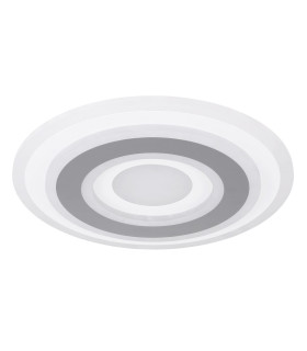 Sabatino Integrated LED Semi Flush Ceiling Light White LED Dimmable 2700-6000K Remote Control-2