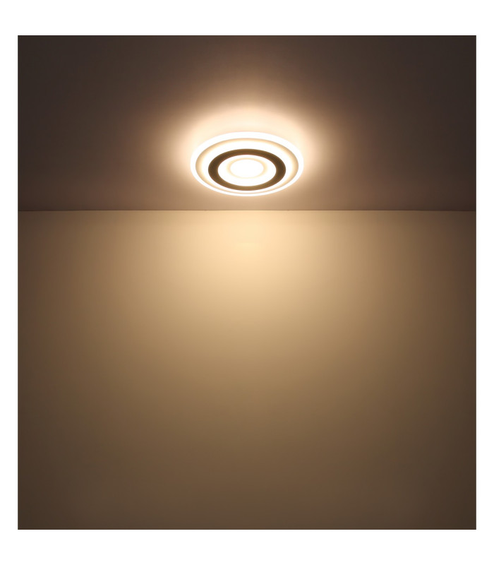 Sabatino Integrated LED Semi Flush Ceiling Light White LED Dimmable 2700-6000K Remote Control-7