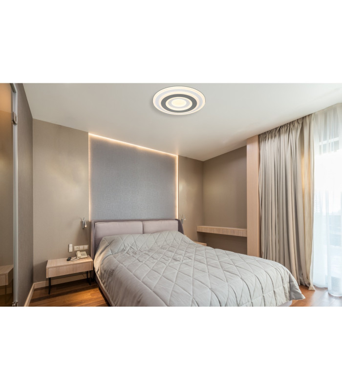 Sabatino Integrated LED Semi Flush Ceiling Light White LED Dimmable 2700-6000K Remote Control-11