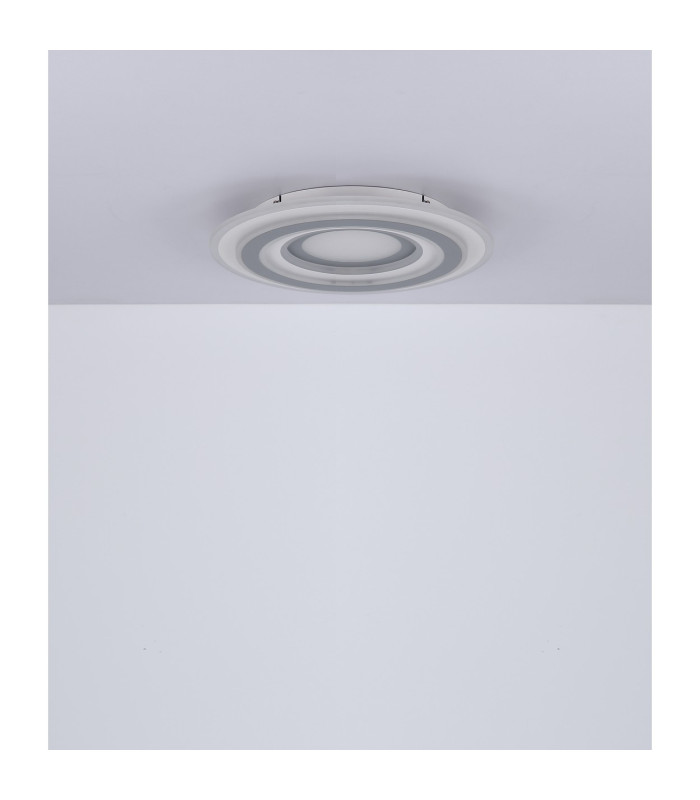 Sabatino I Integrated LED Semi Flush Ceiling Light White LED Dimmable 3000-6000K Remote Control-9