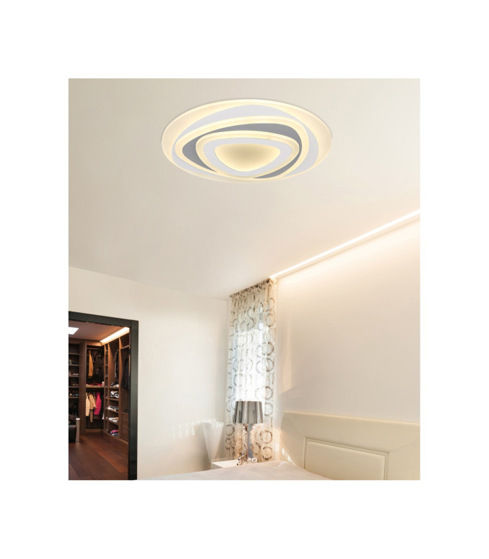 Sabatino II Integrated LED Semi Flush Ceiling Light White LED Dimmable 3000-6000K Remote Control-8