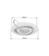 Sabatino II Integrated LED Semi Flush Ceiling Light White LED Dimmable 3000-6000K Remote Control-9