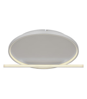 Ronda Integrated LED Semi Flush Ceiling Light Nickel Matt LED Dimmable 2700-6000K Remote Control-1