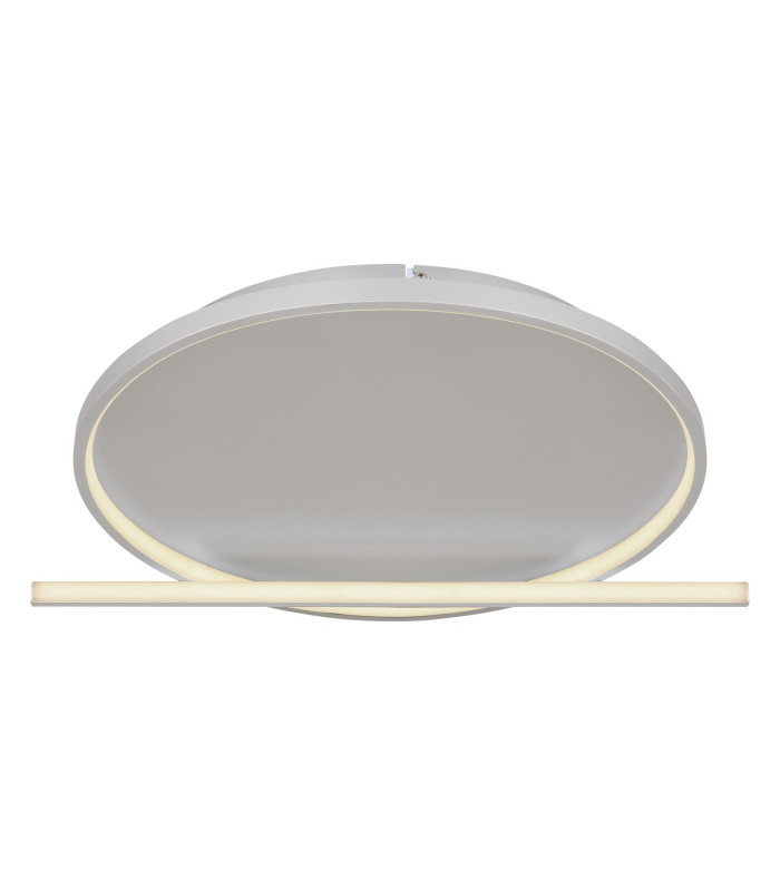 Ronda Integrated LED Semi Flush Ceiling Light Nickel Matt LED Dimmable 2700-6000K Remote Control-1