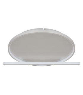 Ronda Integrated LED Semi Flush Ceiling Light Nickel Matt LED Dimmable 2700-6000K Remote Control-2
