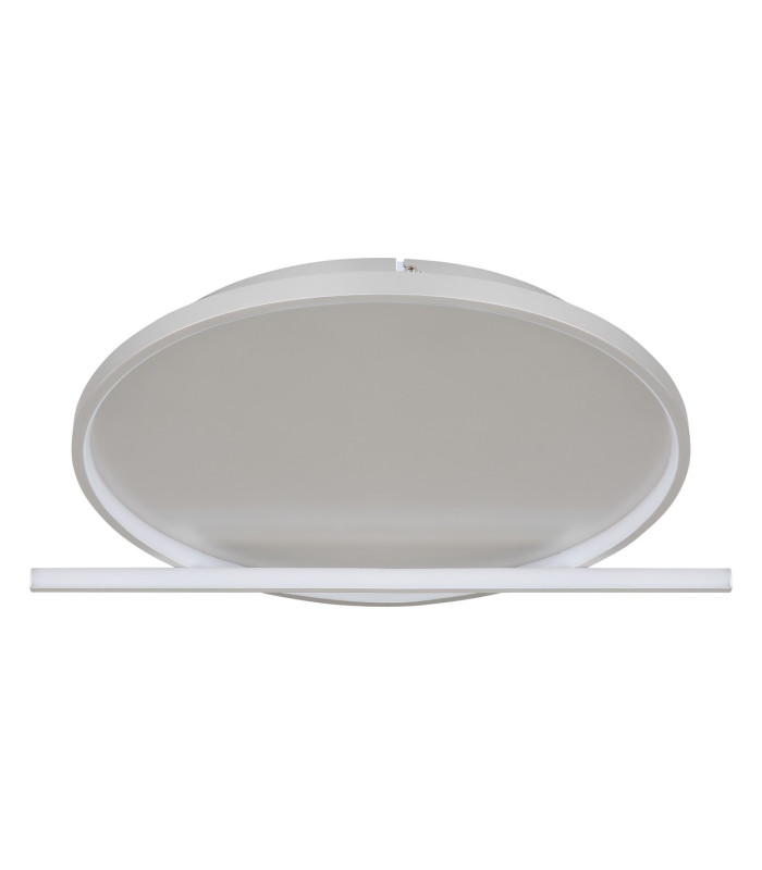 Ronda Integrated LED Semi Flush Ceiling Light Nickel Matt LED Dimmable 2700-6000K Remote Control-2