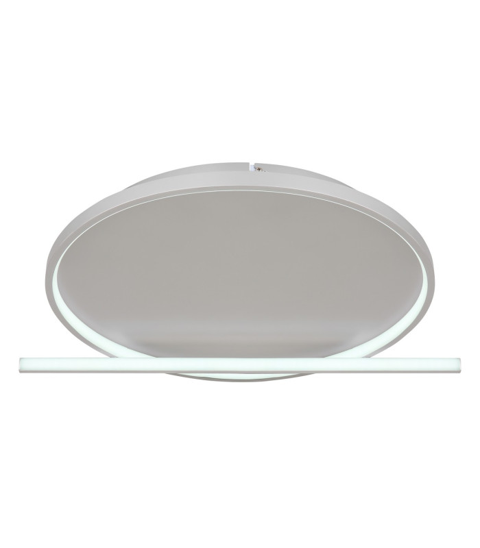Ronda Integrated LED Semi Flush Ceiling Light Nickel Matt LED Dimmable 2700-6000K Remote Control-6