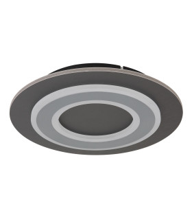 Jayden 32cm Integrated LED Semi Flush Ceiling Light Anthracite Brushed LED 3000K-2