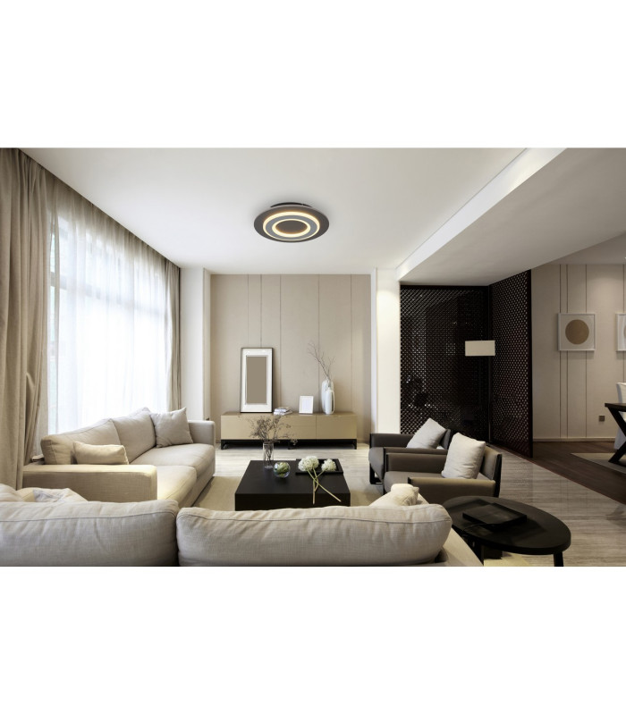 Jayden 32cm Integrated LED Semi Flush Ceiling Light Anthracite Brushed LED 3000K-7