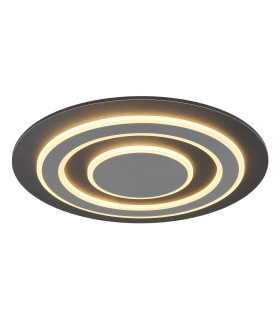 Jayden 48cm Integrated LED Semi Flush Ceiling Light Anthracite Brushed LED 3000K-1