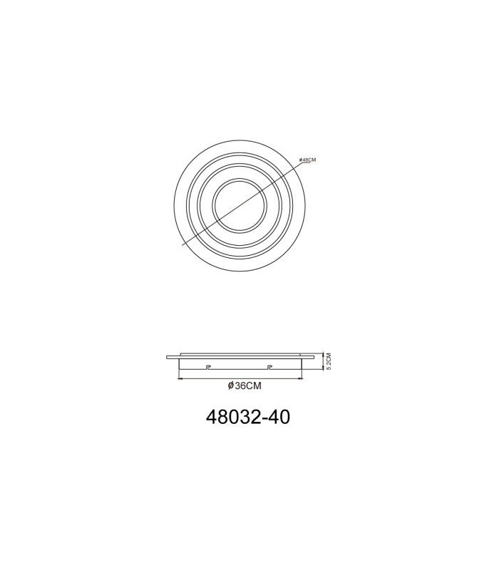Jayden 48cm Integrated LED Semi Flush Ceiling Light Anthracite Brushed LED 3000K-8