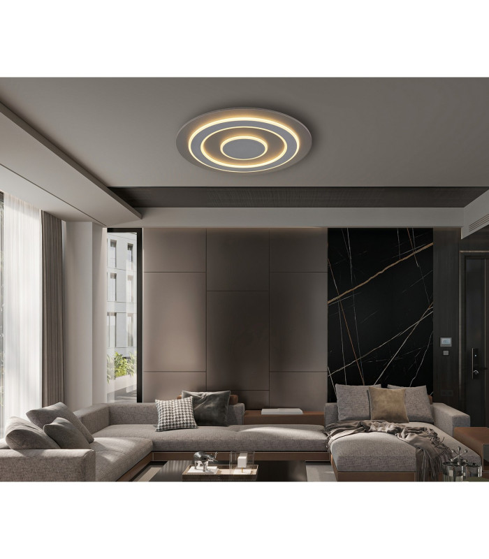 Jayden 60cm Integrated LED Semi Flush Ceiling Light Anthracite Brushed LED 3000K-4