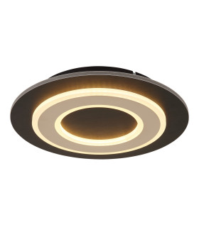 Jayden 32cm Integrated LED Semi Flush Ceiling Light Matt Black LED 3000K-1