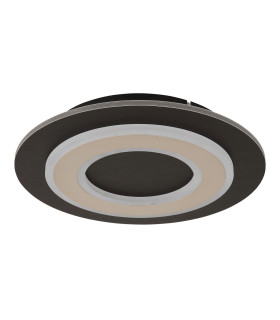 Jayden 32cm Integrated LED Semi Flush Ceiling Light Matt Black LED 3000K-2
