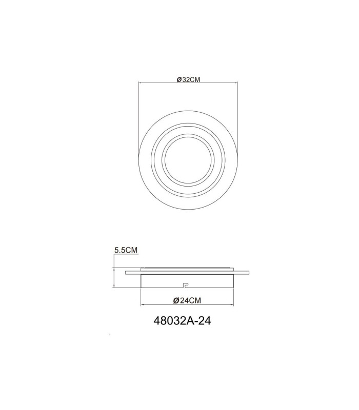 Jayden 32cm Integrated LED Semi Flush Ceiling Light Matt Black LED 3000K-5