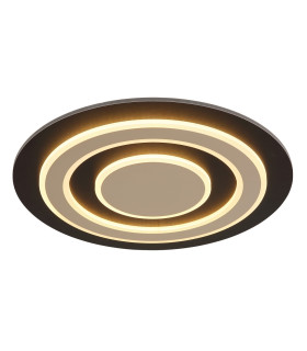 Jayden 48cm Integrated LED Semi Flush Ceiling Light Matt Black LED 3000K-1