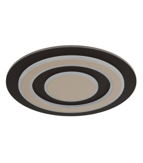 Jayden 48cm Integrated LED Semi Flush Ceiling Light Matt Black LED 3000K-2