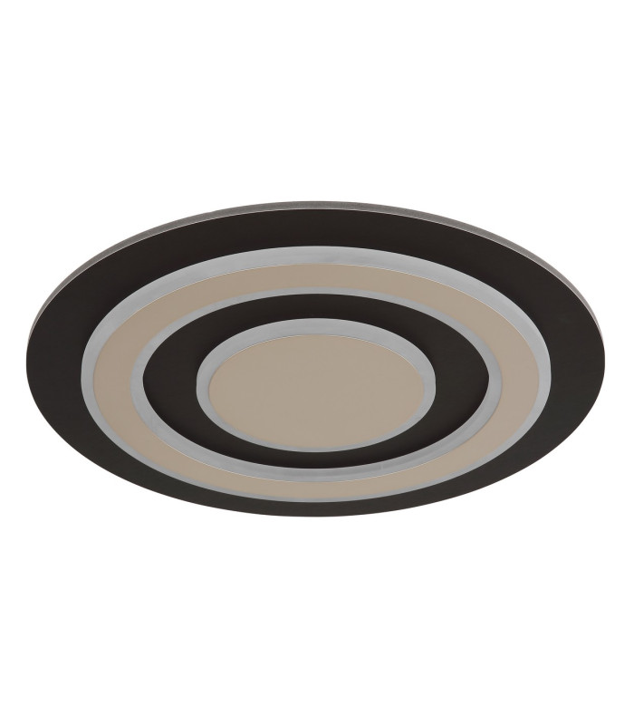 Jayden 48cm Integrated LED Semi Flush Ceiling Light Matt Black LED 3000K-2