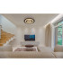 Jayden 48cm Integrated LED Semi Flush Ceiling Light Matt Black LED 3000K-7