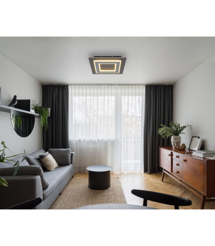 Jayden 32cm Integrated LED Semi Flush Ceiling Light Anthracite Brushed LED 3000K-8