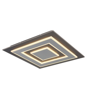 Jayden 48cm Integrated LED Semi Flush Ceiling Light Anthracite Brushed LED 3000K-1