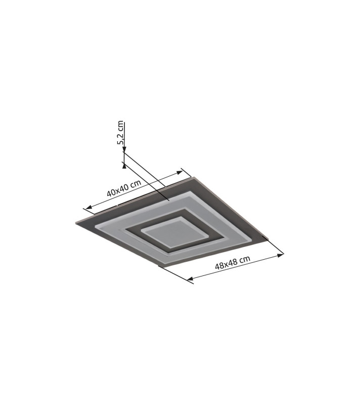 Jayden 48cm Integrated LED Semi Flush Ceiling Light Anthracite Brushed LED 3000K-10