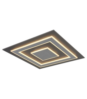 Jayden 60cm Integrated LED Semi Flush Ceiling Light Anthracite Brushed LED 3000K-1
