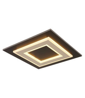 Jayden 32cm Integrated LED Semi Flush Ceiling Light Matt Black LED 3000K-1