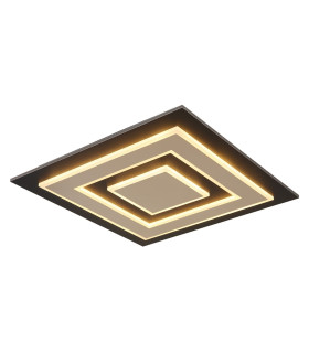 Jayden 48cm Integrated LED Semi Flush Ceiling Light Matt Black LED 3000K-1